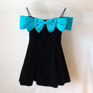 Vintage Velvet Cocktail Dress w Removable Straps